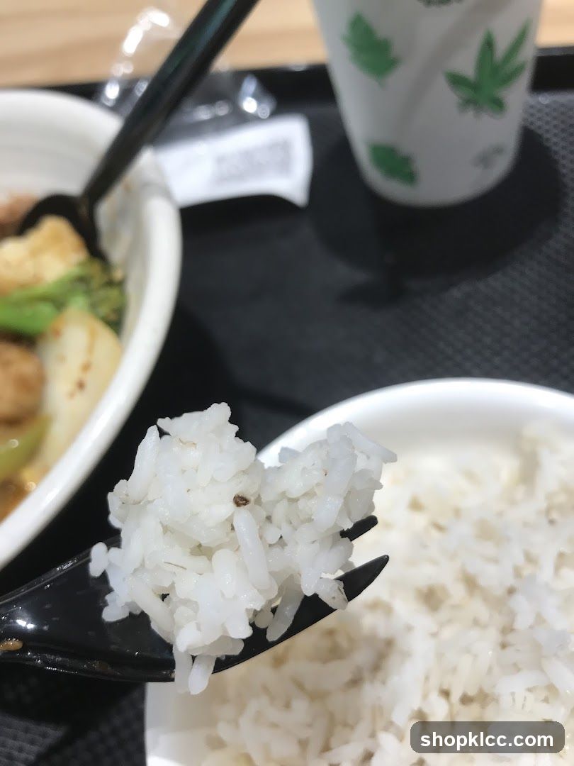 Meal with rice and stir-fry