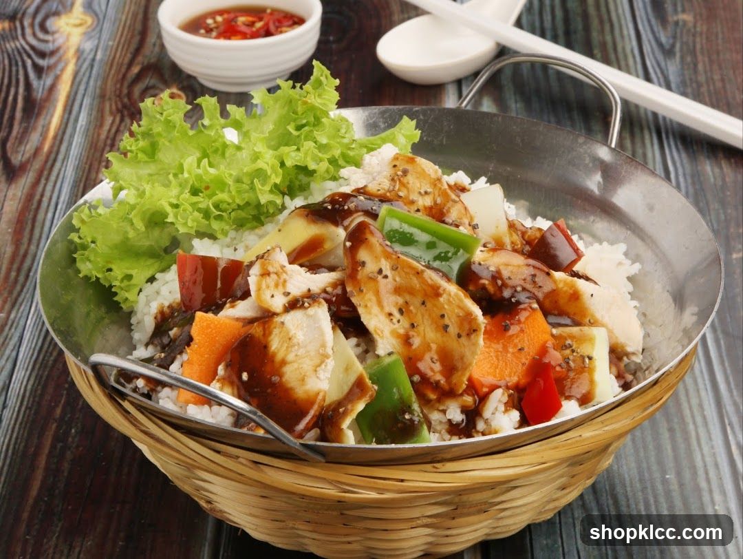 Stir-fried Chicken with Vegetables and Rice
