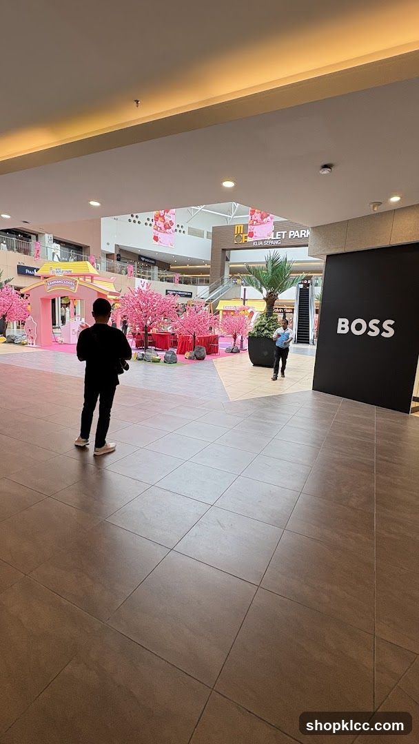 Shopping Mall Interior with Decorations