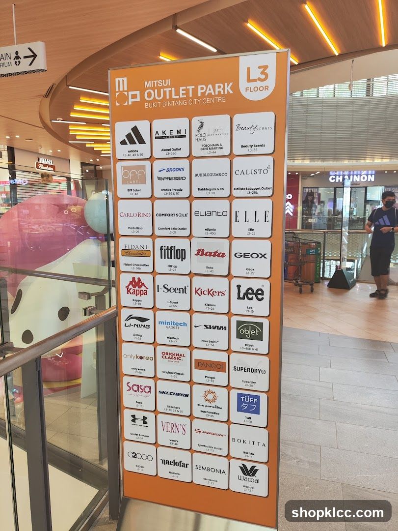 Mitsui Outlet Park Brand Directory