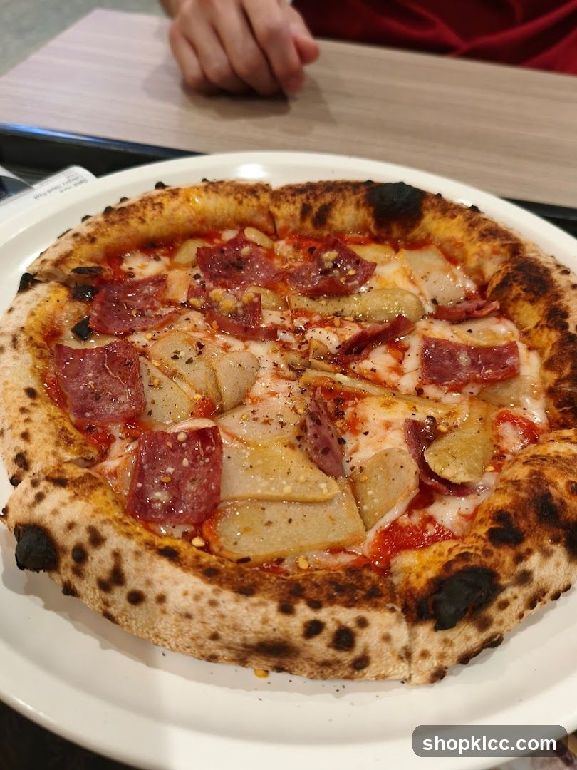 Pizza with Salami and Potatoes