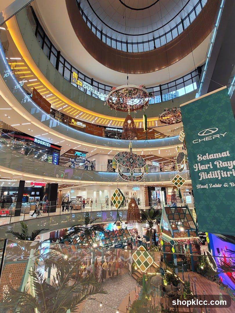 Shopping Mall Interior with Decorations