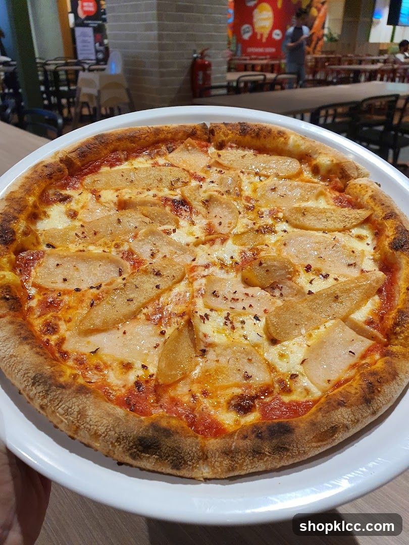 Pizza with Pear Slices