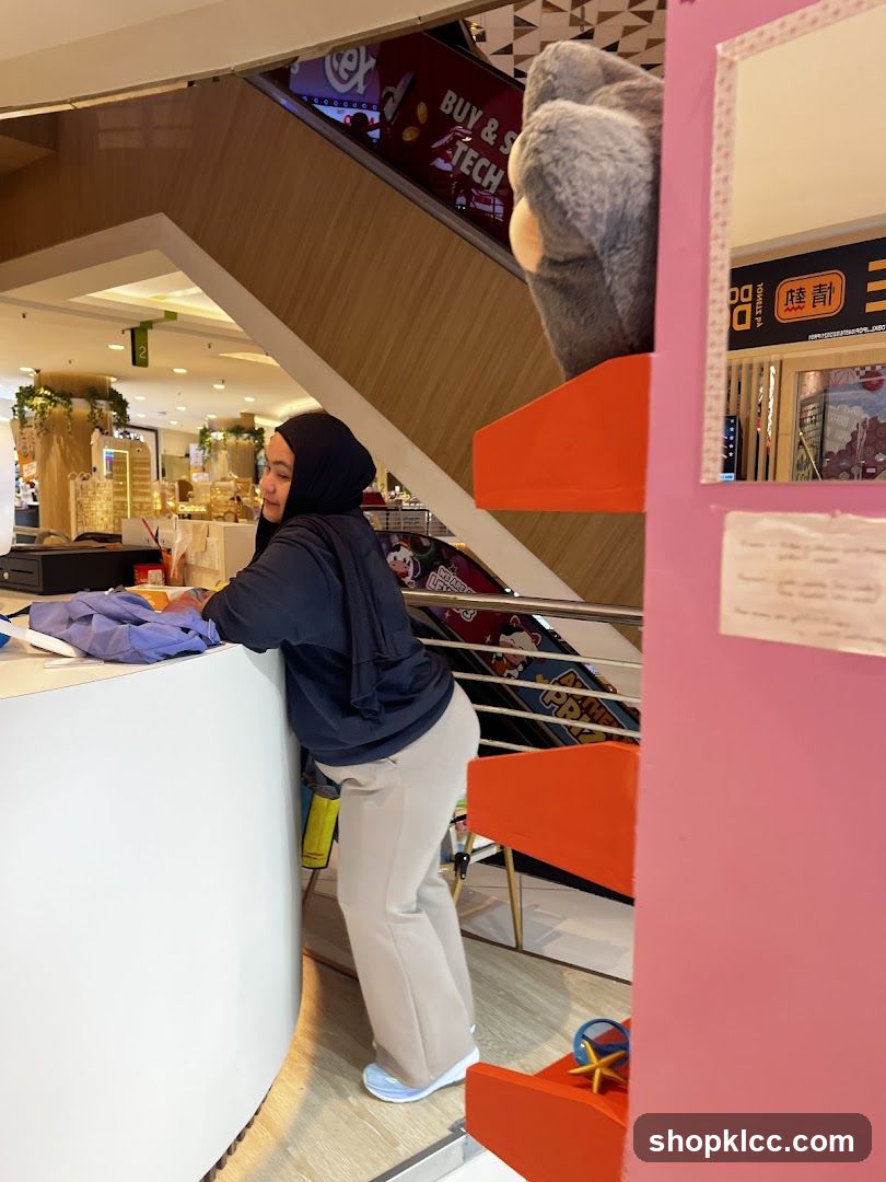 Woman at a counter