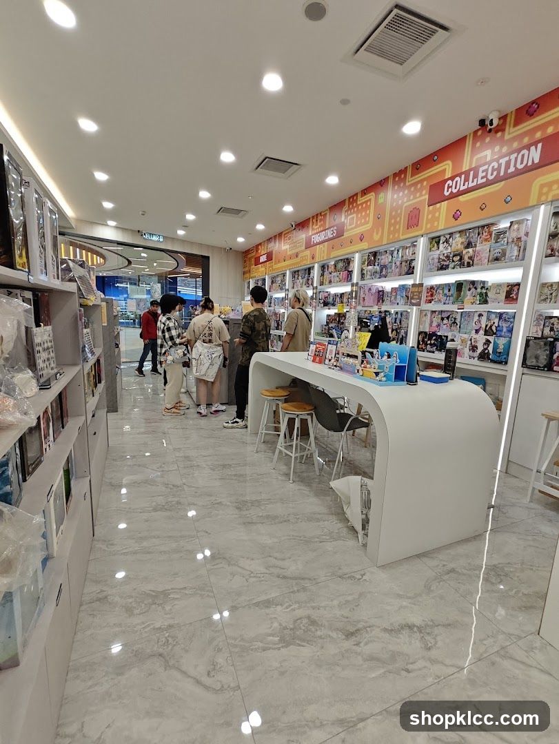 Store Interior with Shelves and Counter