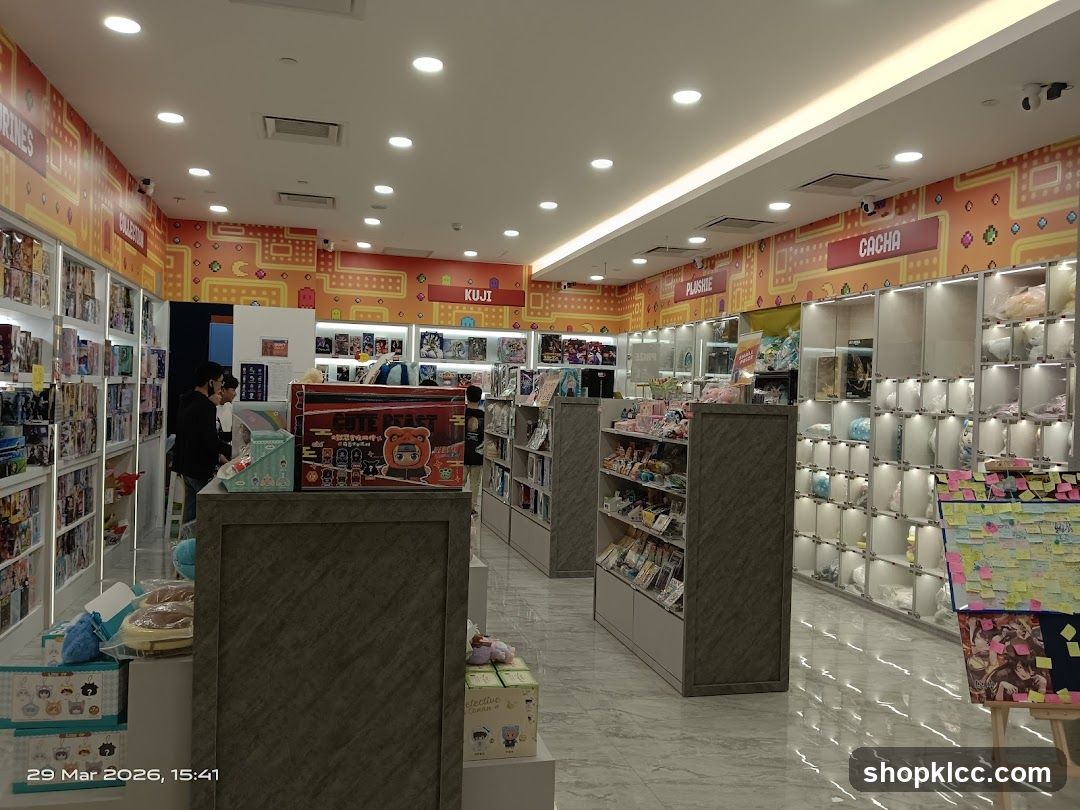 Interior of a colorful retail store