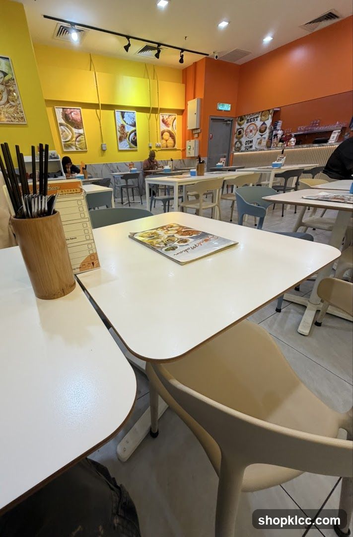 Restaurant Interior with Tables and Chairs