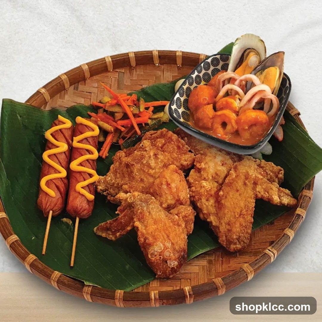 Fried Chicken and Sausage Platter