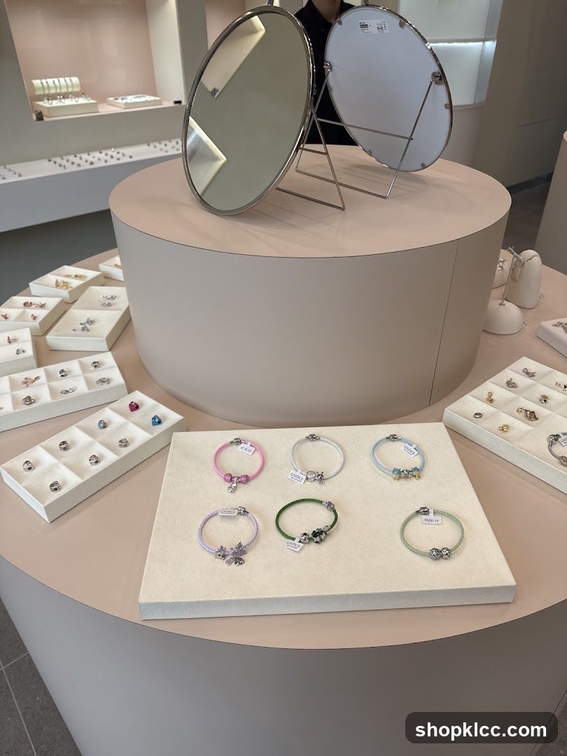 Jewelry Display with Bracelets and Rings