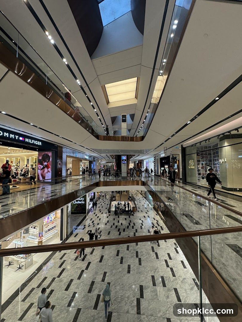 Interior of a multi-level shopping mall