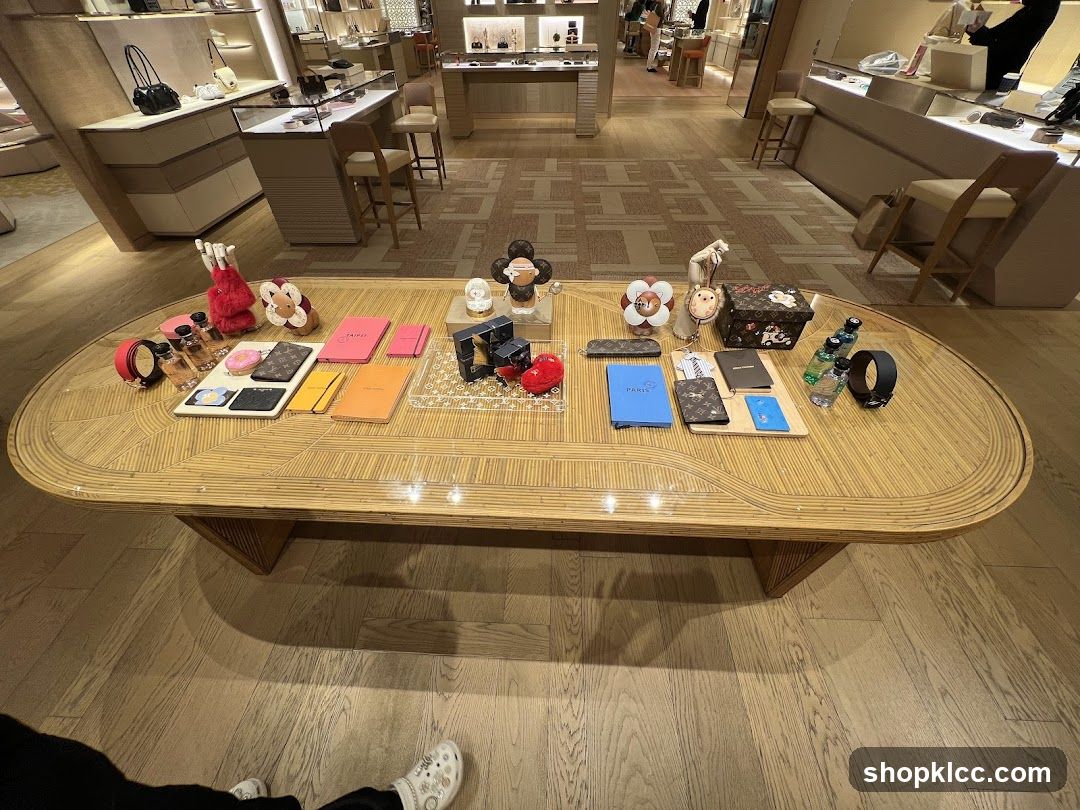 Display Table with Luxury Goods