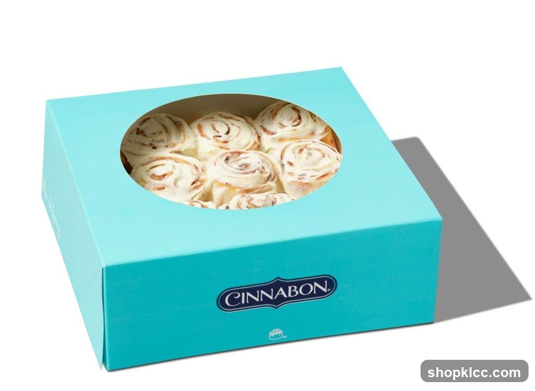 Cinnabon Box with Cinnamon Rolls