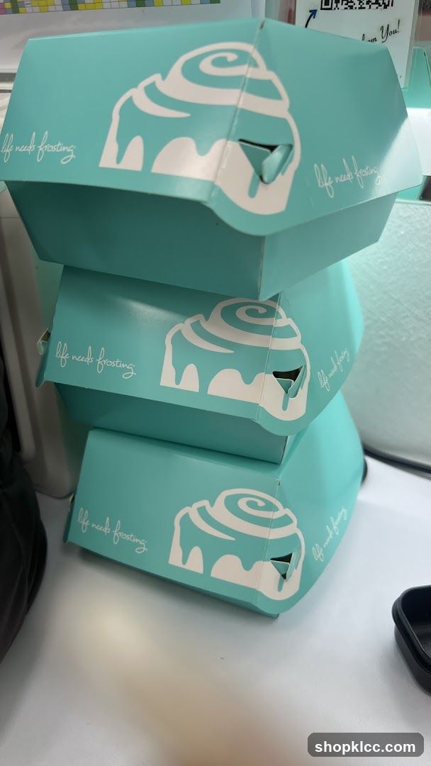 Stack of Cinnamon Roll Boxes