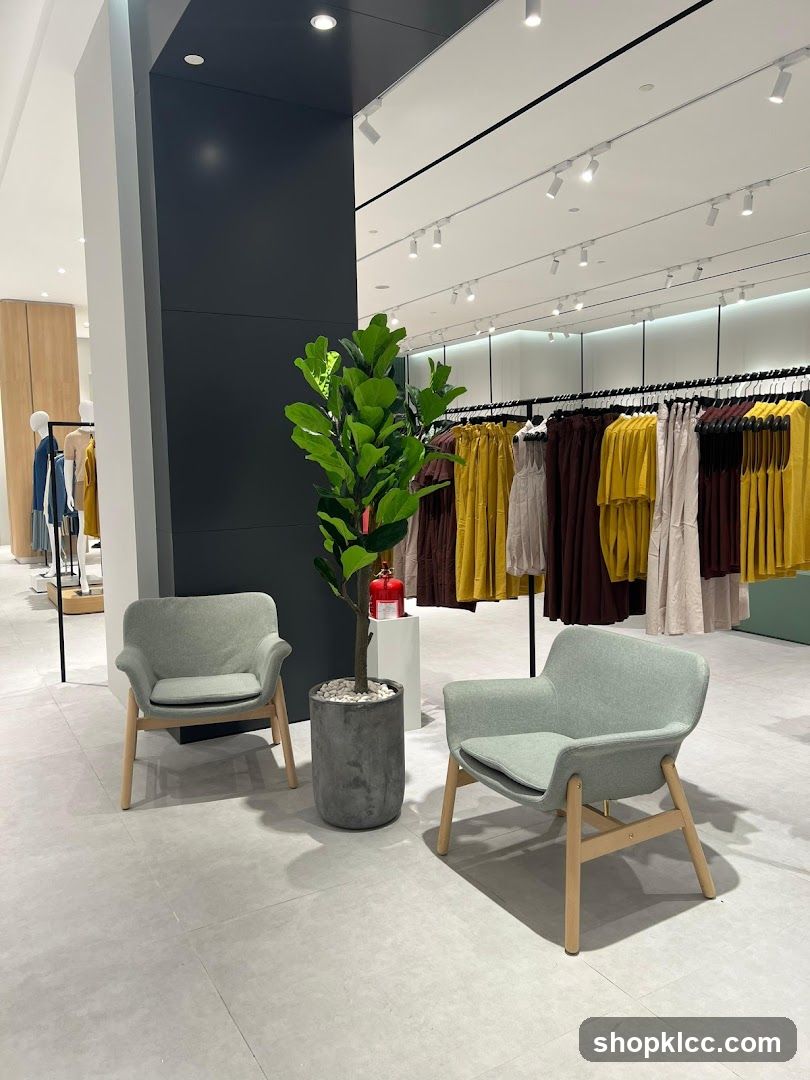 Store Interior with Seating Area