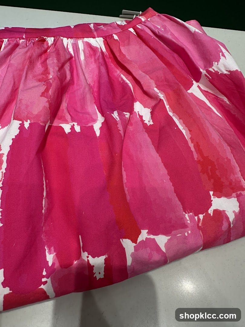 Pink Abstract Print Skirt