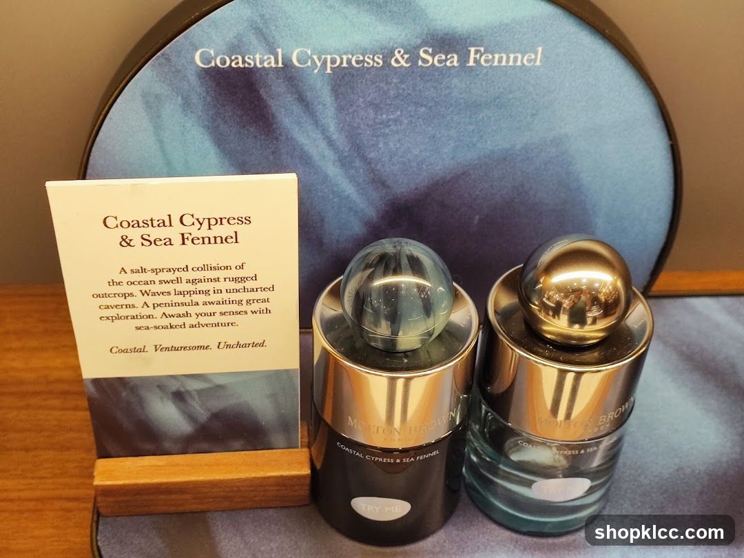 Molton Brown Coastal Cypress & Sea Fennel Fragrance Display