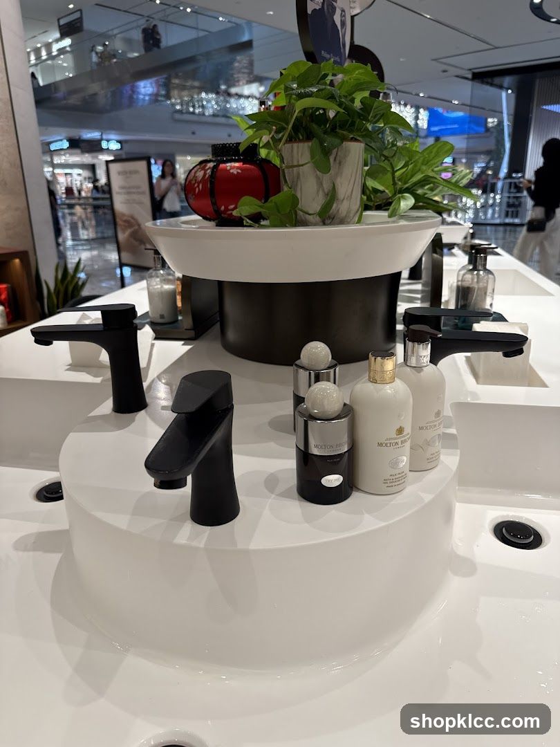 Bathroom Fixtures and Toiletries Display