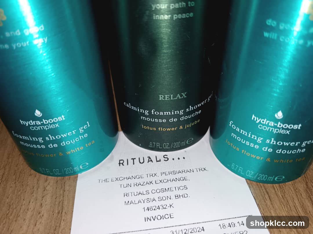Rituals Products and Receipt