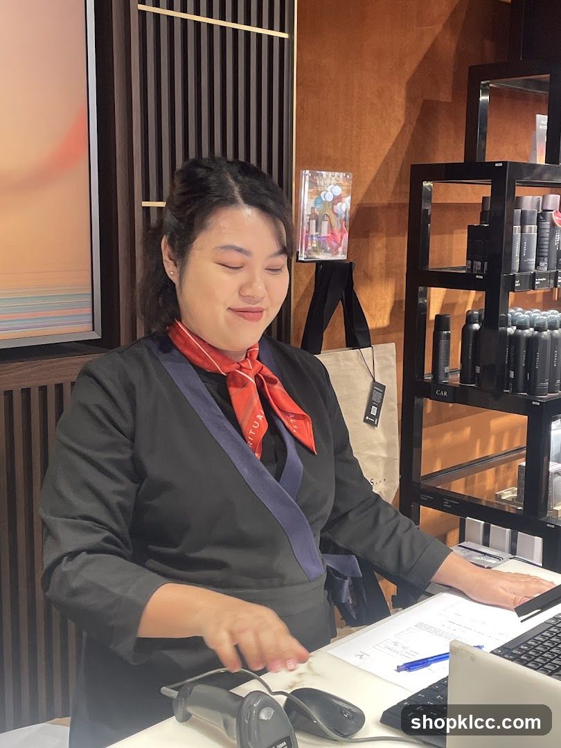 Retail employee at checkout