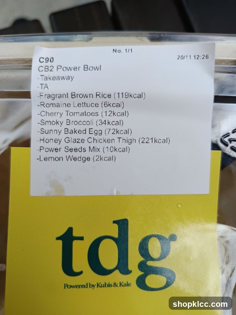 Takeaway Bowl Label