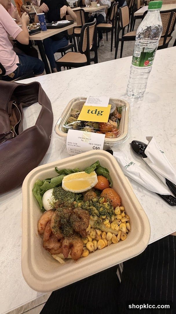 Food containers on a table