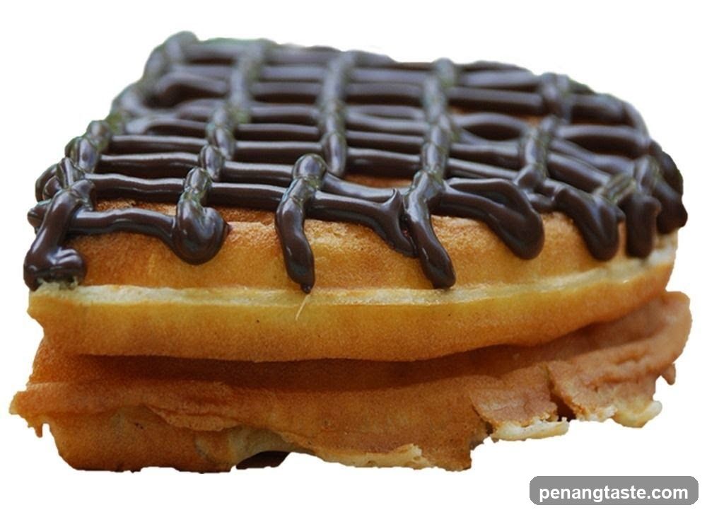 Chocolate Drizzled Waffle