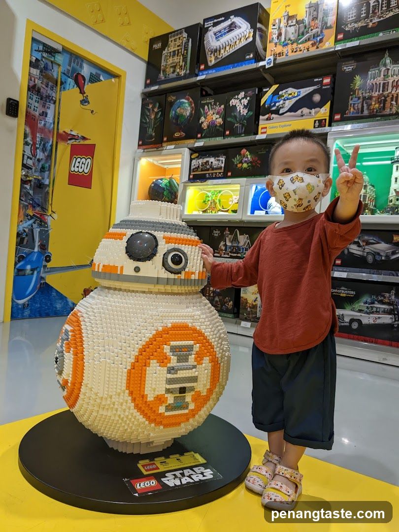 Child Posing with LEGO BB-8