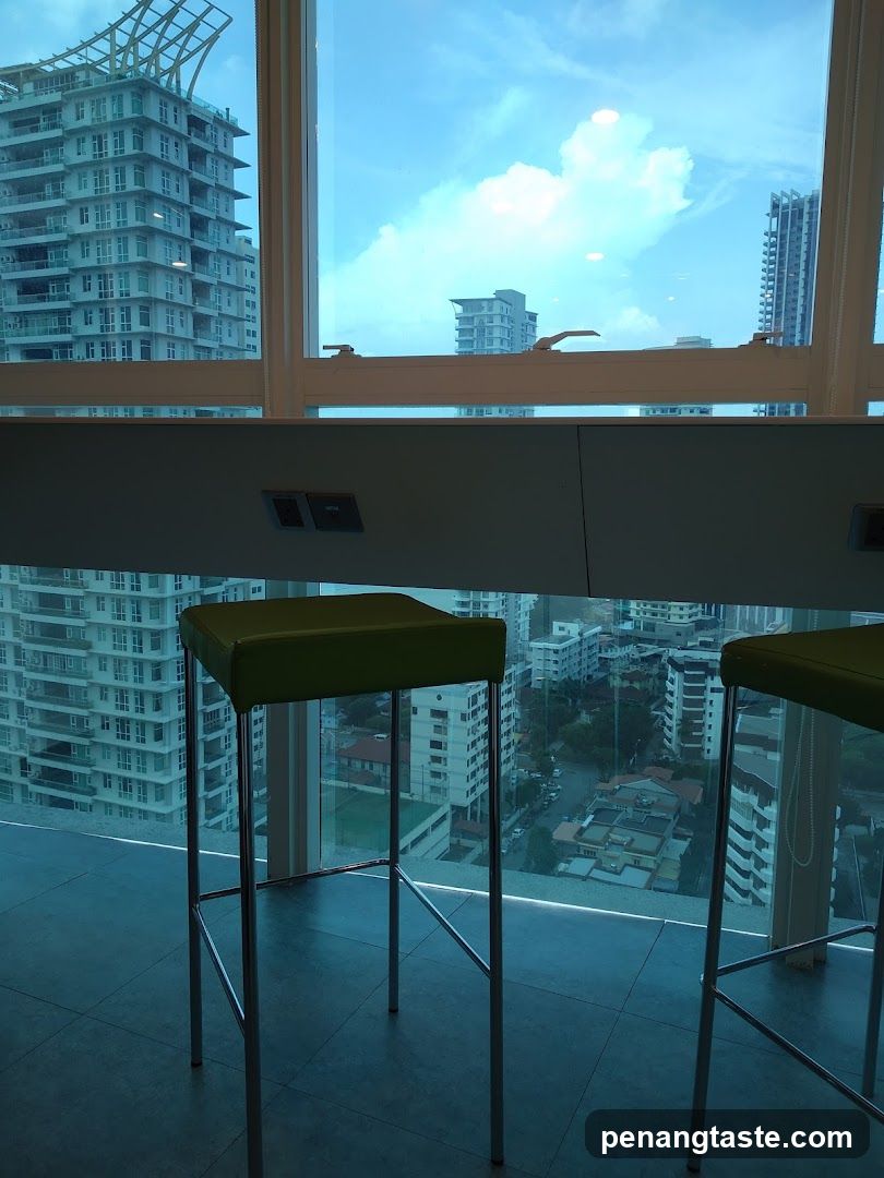 Bar Stools with City View