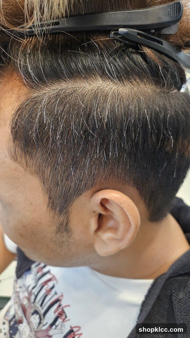 Hair being styled