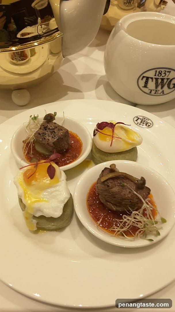 Appetizers with TWG Tea branding