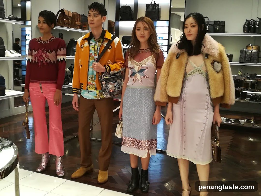 Models in a retail store