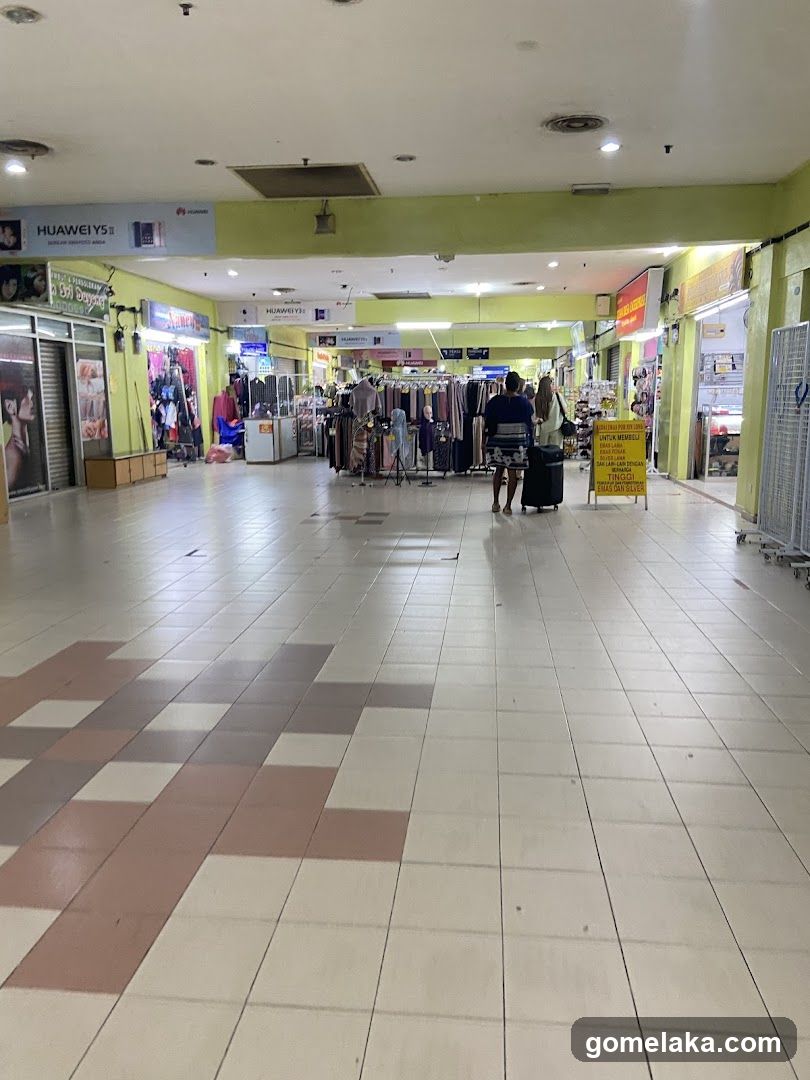 Interior of shopping mall corridor