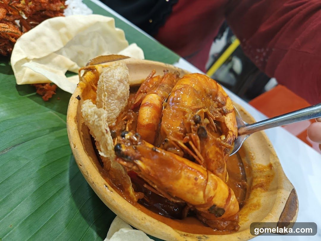 Food served on banana leaf