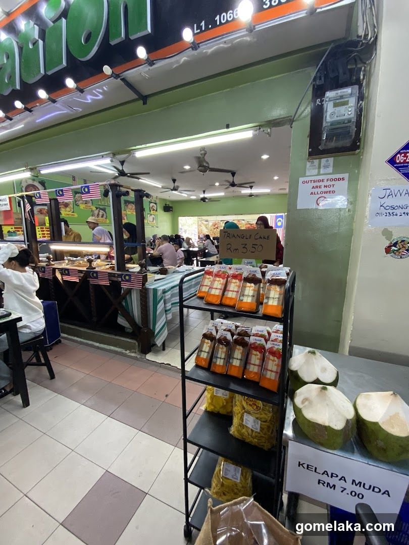 Interior of a food stall