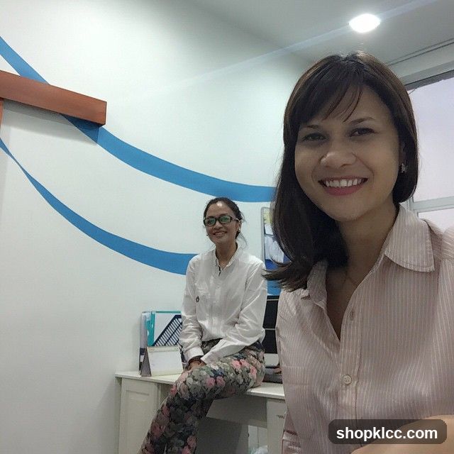 Office Interior with Two Women