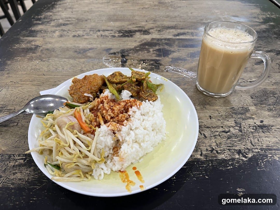 Food and beverage on table
