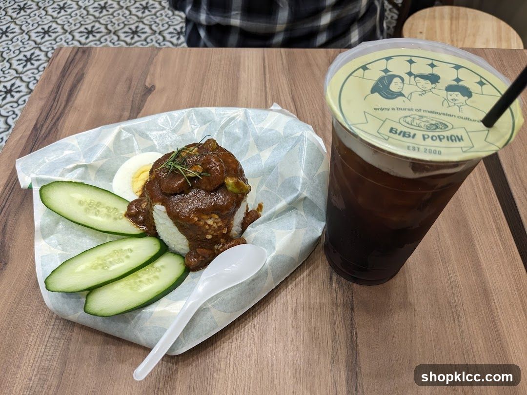 Nasi Lemak and Iced Drink