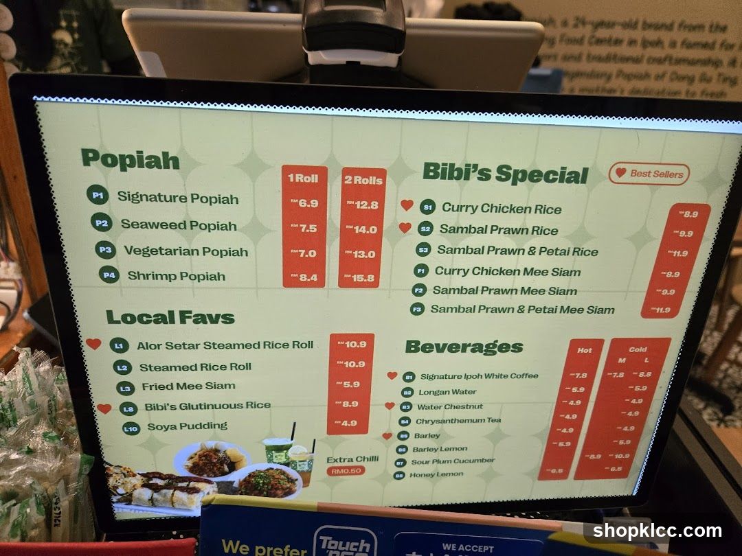 Bibi's Menu