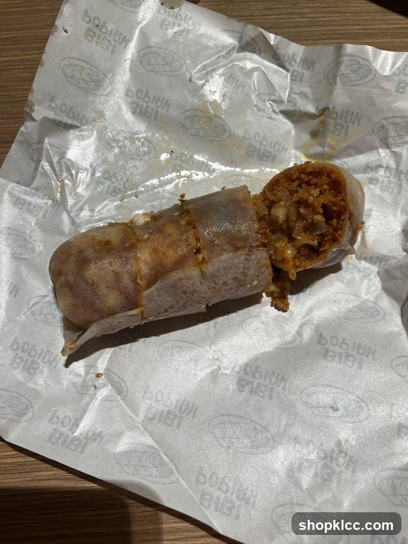 Food item on branded paper