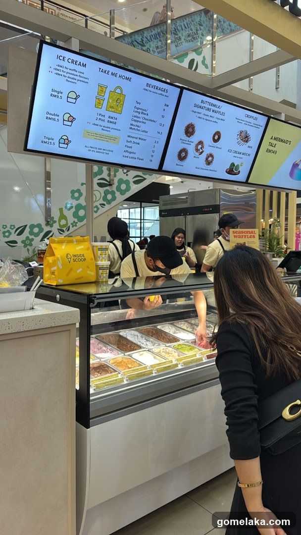 Inside Scoop Ice Cream Shop Interior