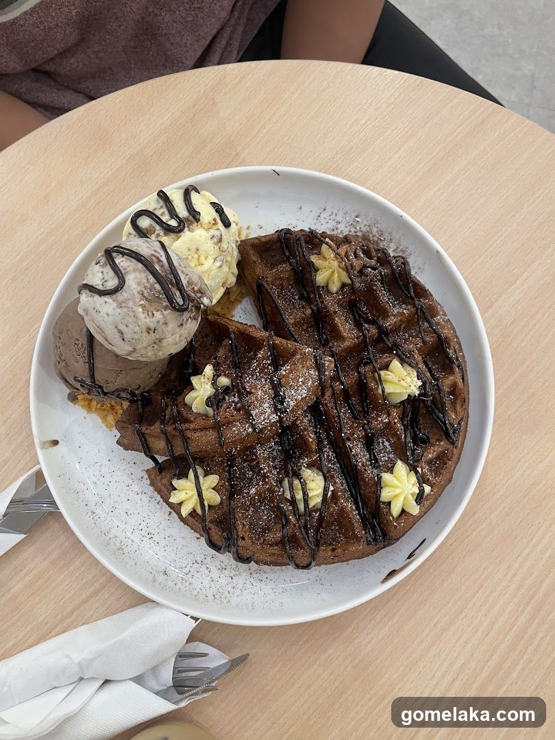Waffle with Ice Cream