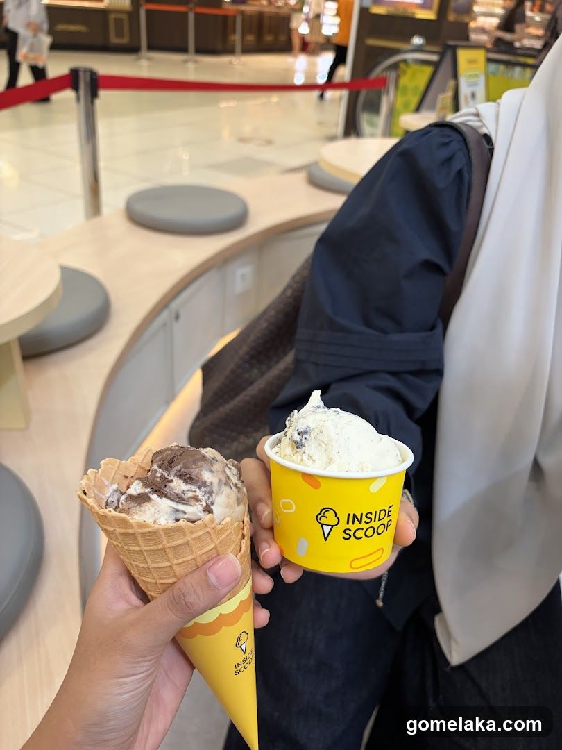 Inside Scoop Ice Cream Shop Interior