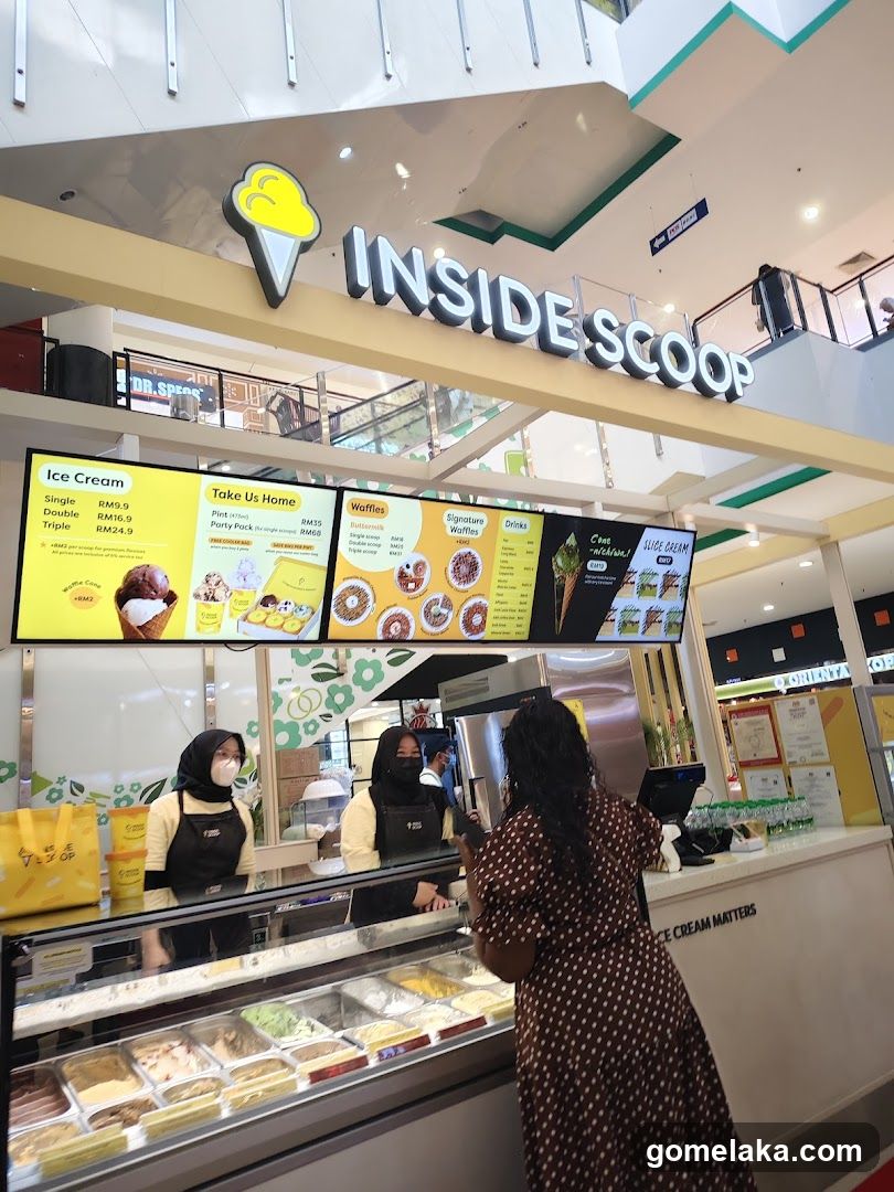 Inside Scoop Ice Cream Shop Interior