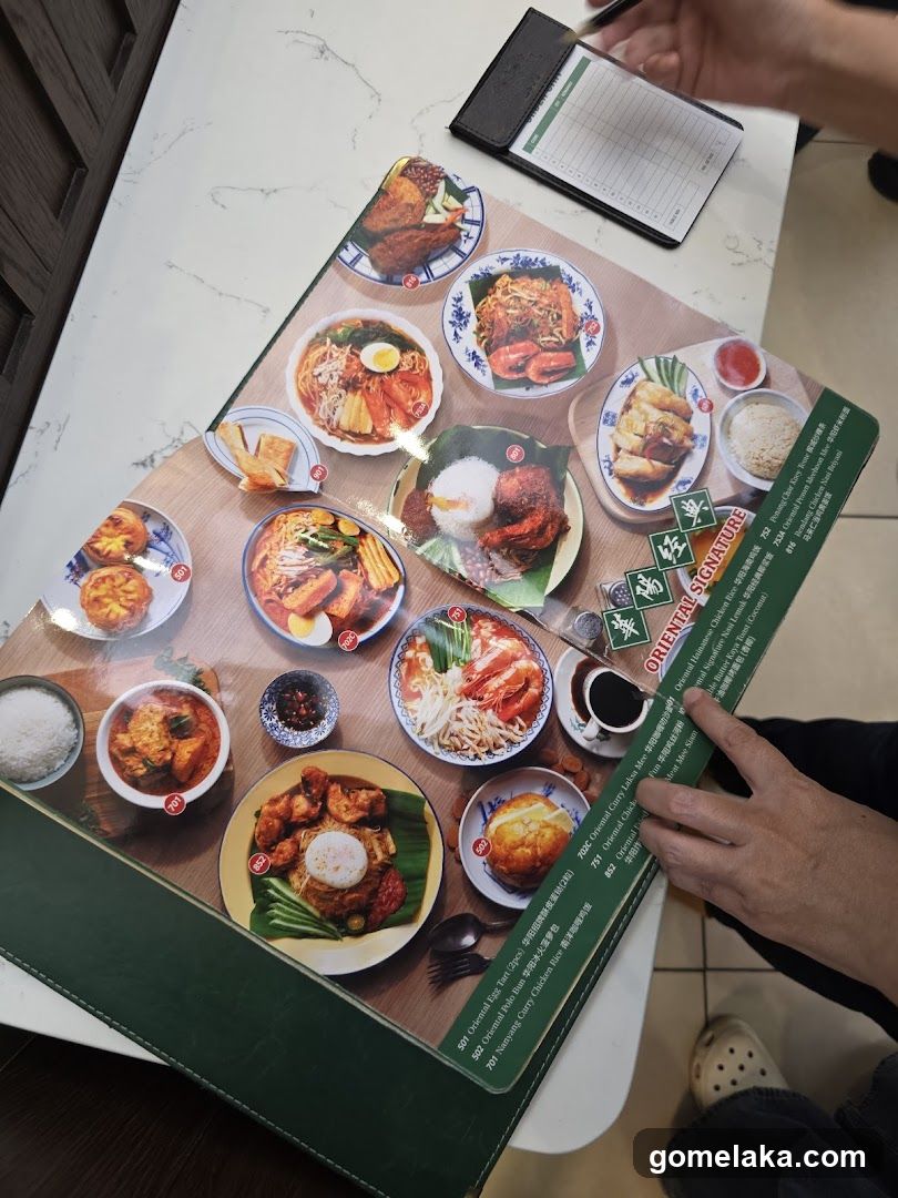 Oriental Signature Menu