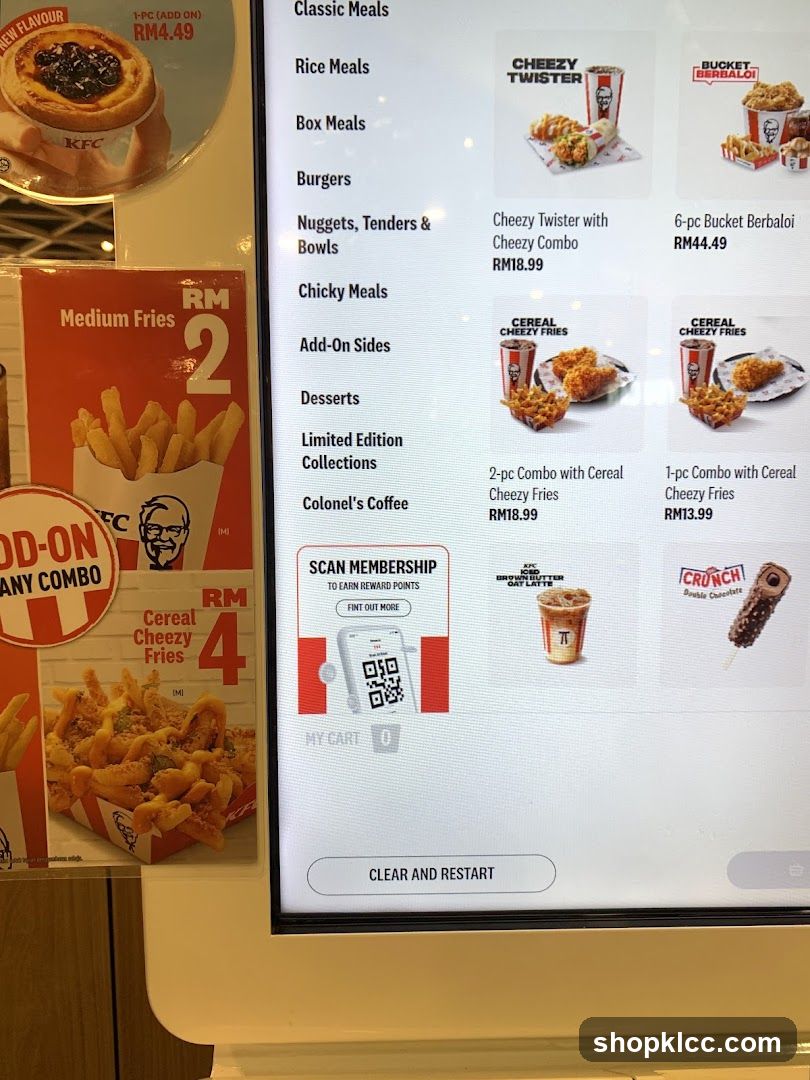 KFC Menu
