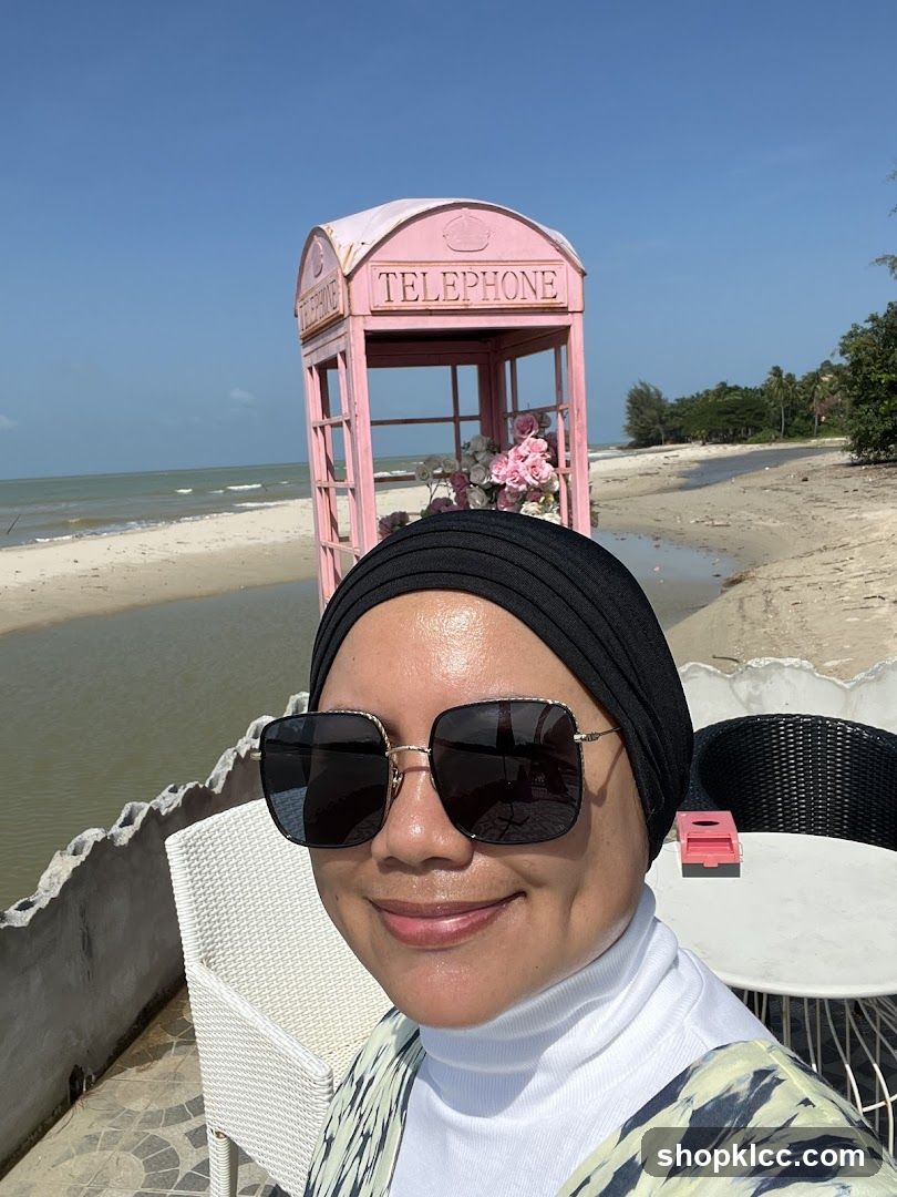 Beachside Telephone Booth Selfie