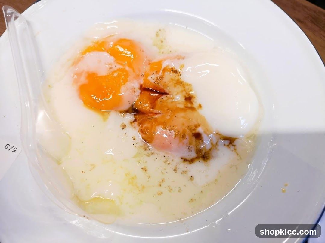 Soft-boiled eggs with soy sauce