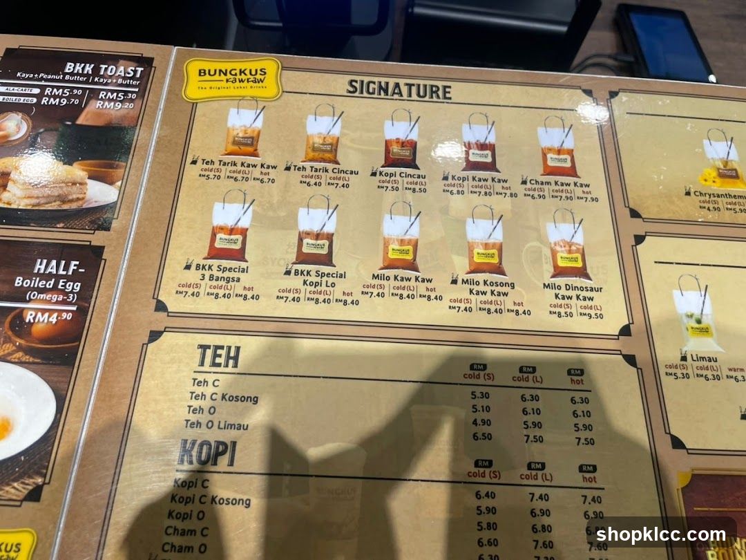 BUNGKUS KAW KAW Menu