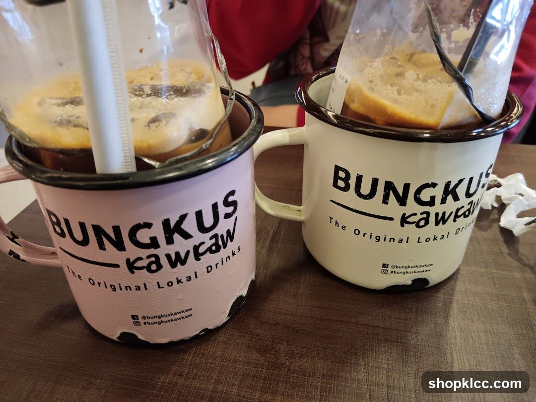 Two drinks in mugs