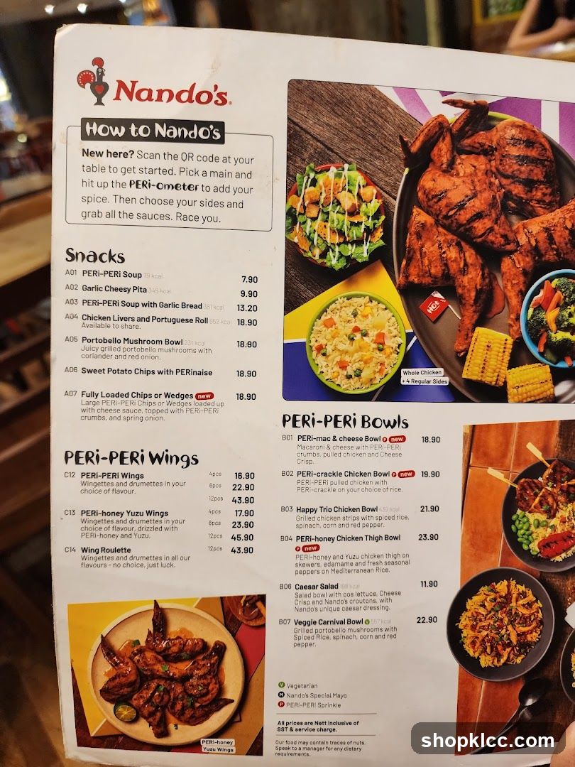 Nando's Menu